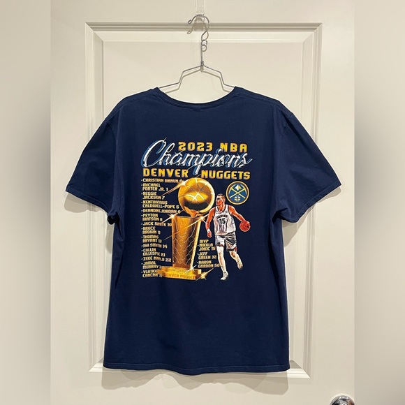 ❌SOLD❌ Modern Denver Nuggets Champions T Shirt Fruit of the loom - Picture 3 of 7